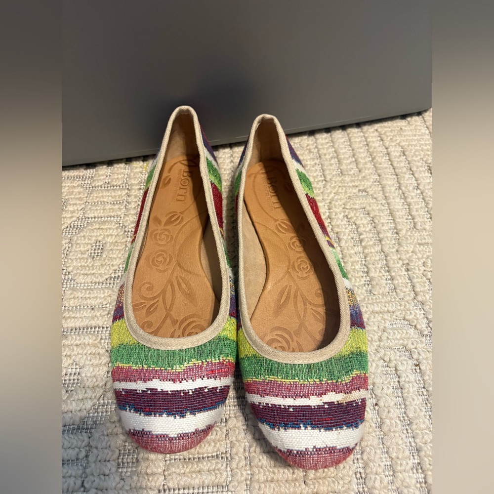 Born Multicolor Striped Women's Flats Size 9.5 - Picture 4 of 8